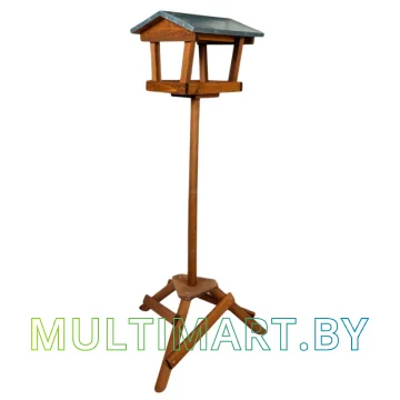 Кормушка Четыре Солнца Р-7 на подставке (коричневый)